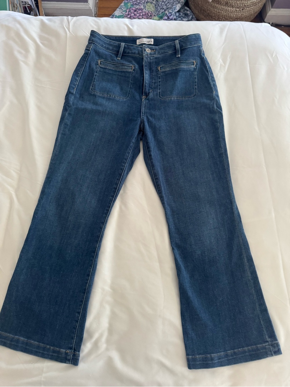 LOFT Dark Blue Flare Jeans